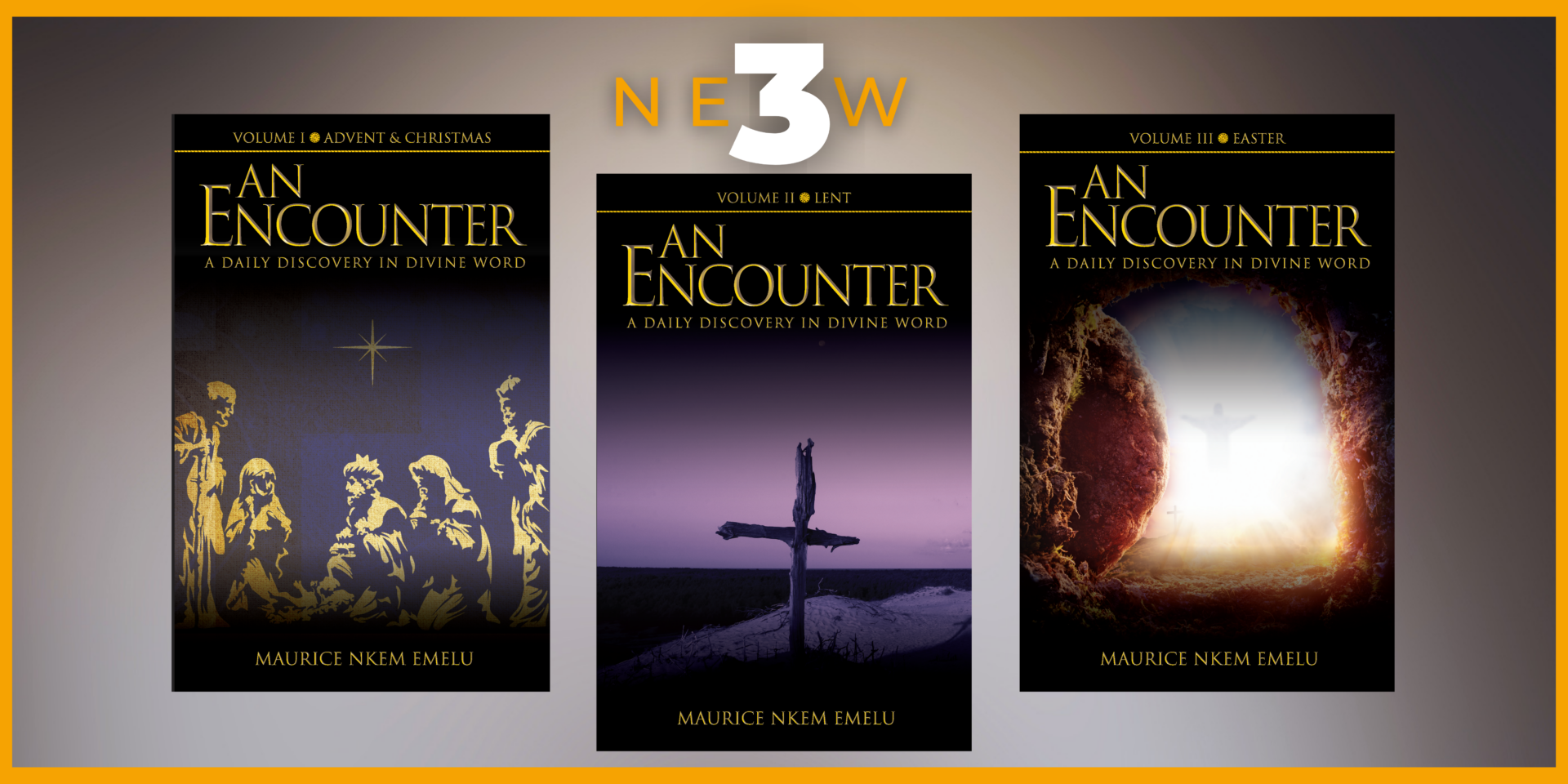 Bien Publications Banner Banner for 3 Volumes of Maurice Emelu's An Encounter
