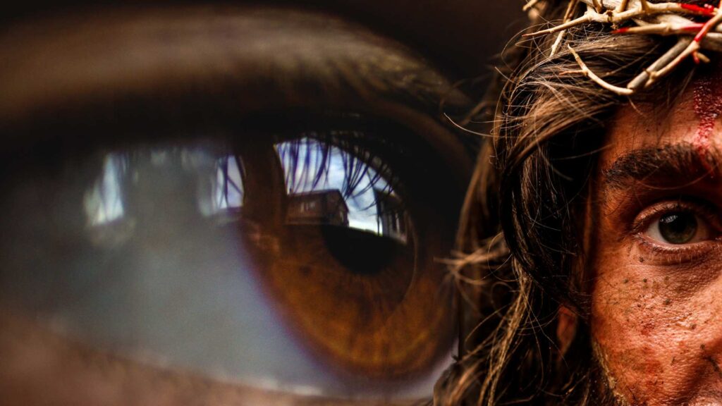 A close up of the eye of a person